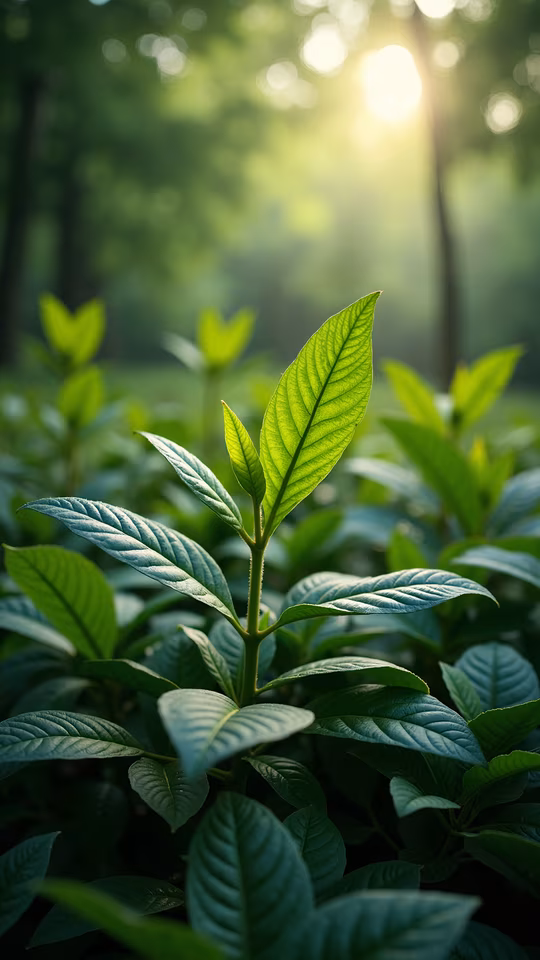 Forest Leaves in Sunlight