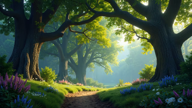 Forest Path Illustration