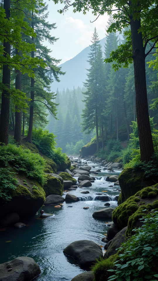 Forest Stream Illustration