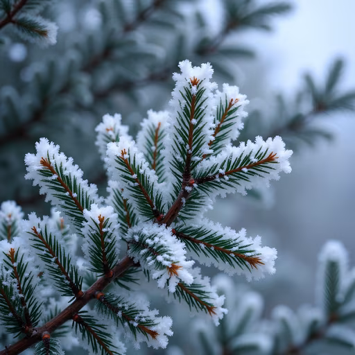 Frosty Pine Branch