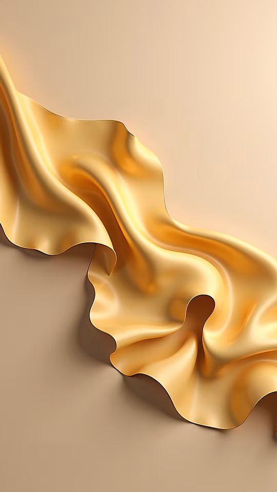 Golden Flowing Waves Illustration