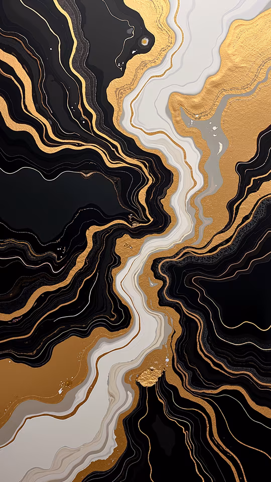 Golden Marble Abstract