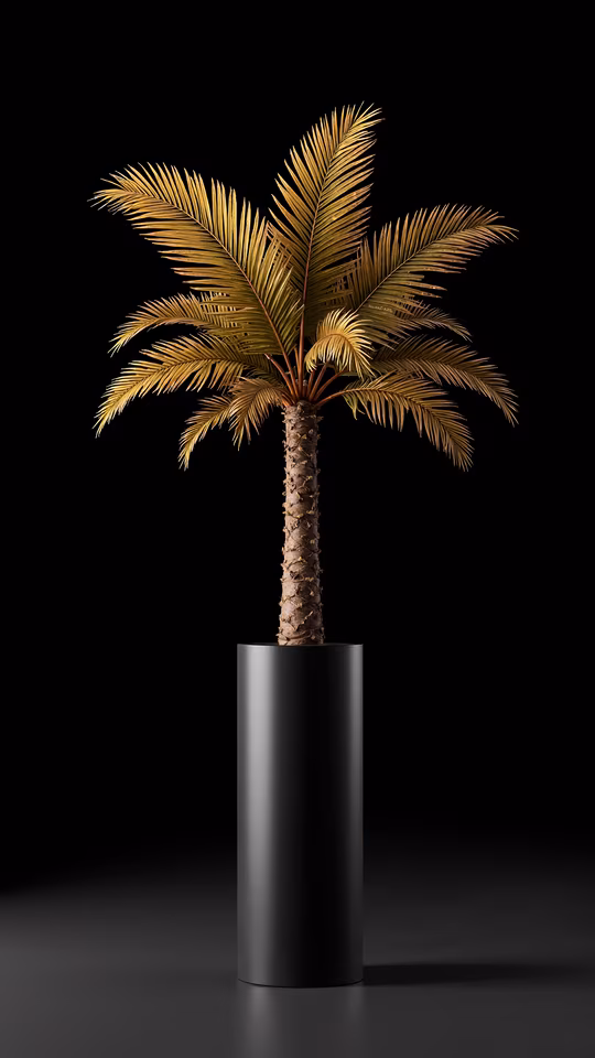Golden Palm Tree Illustration