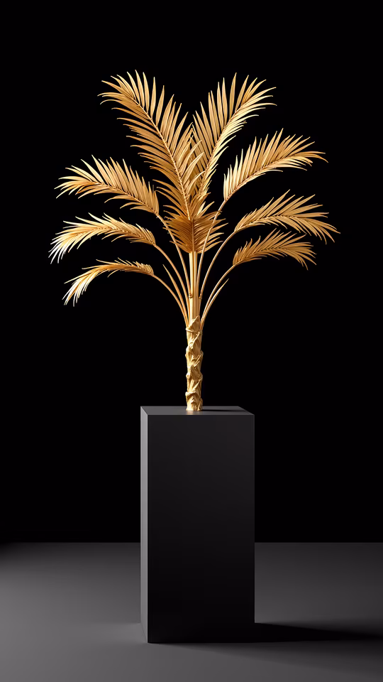 Golden Palm Tree Illustration