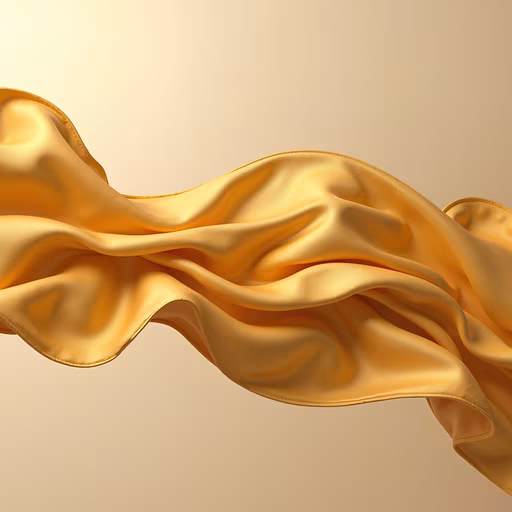 Golden Silk Flowing Illustration