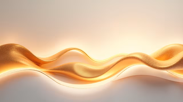 Golden Waves Illustration