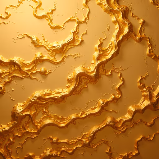 Golden Waves Illustration