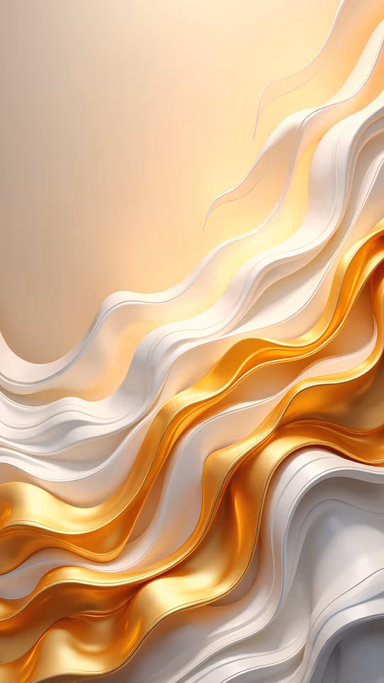 Golden Waves Illustration