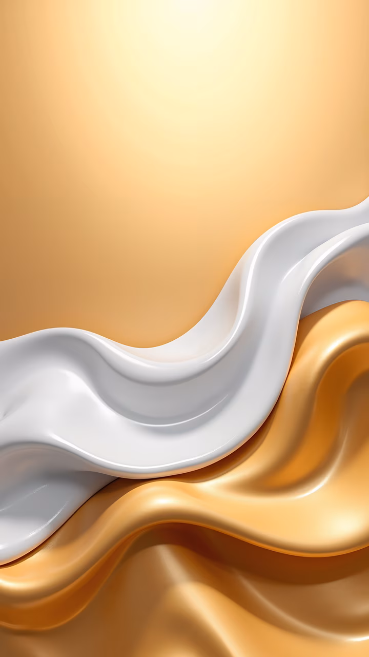 Smooth golden waves in an abstract illustration design.