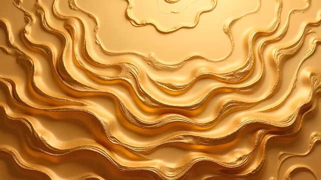 Golden Waves Illustration