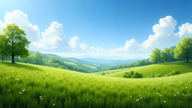 Green Fields Illustration