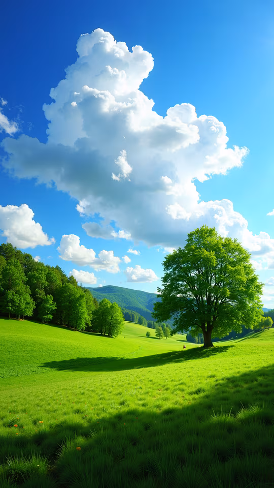 Green Landscape Illustration