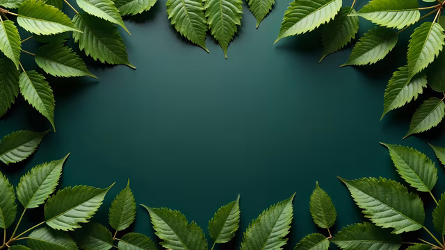 Green Leaves Border Illustration