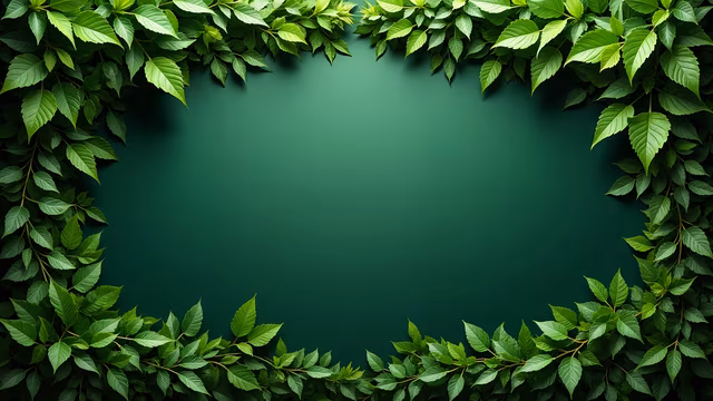Green Leaves Border Illustration