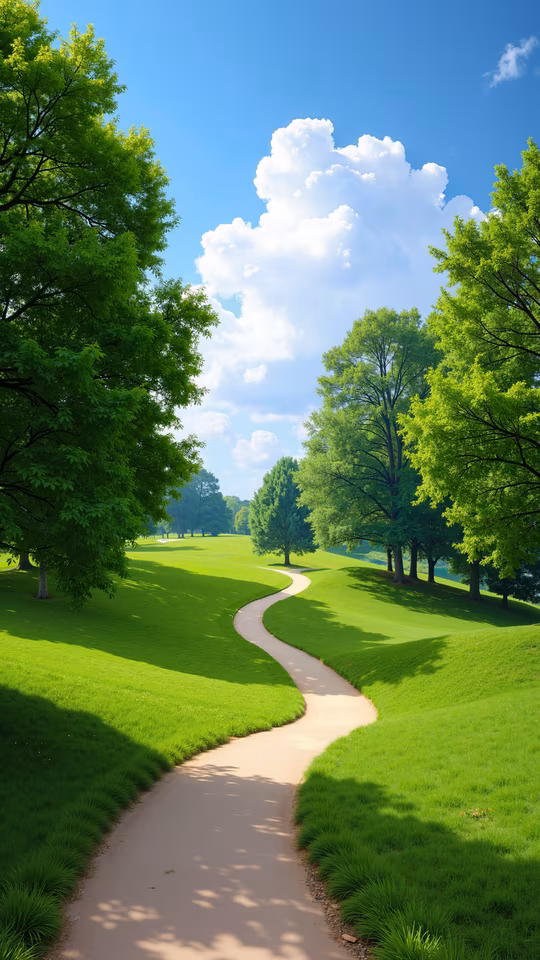 Green Pathway Illustration