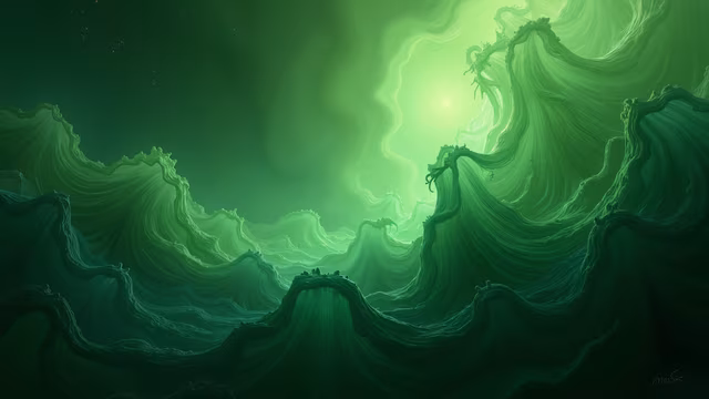 Green Waves Illustration