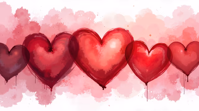 Heart Balloons Illustration
