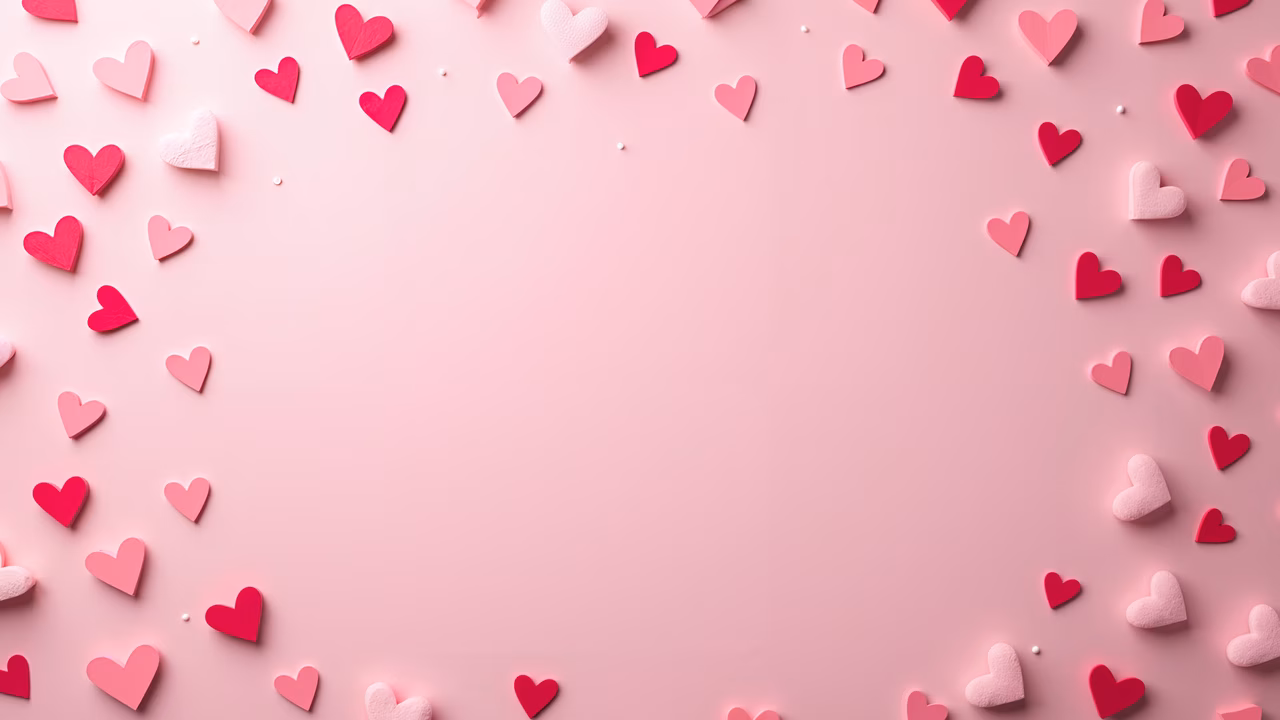 Romantic heart pattern in shades of pink for Valentine's Day celebration.