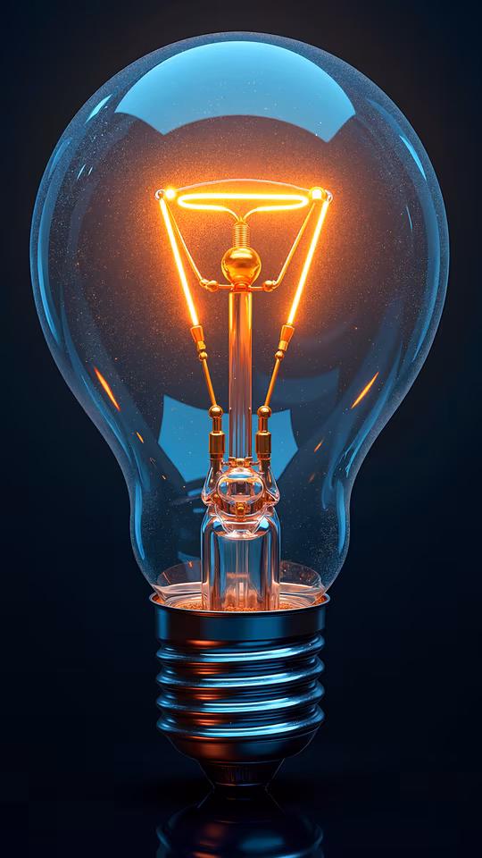 Illuminated Light Bulb Illustration