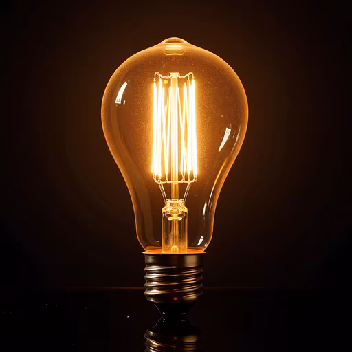 Illuminated Vintage Light Bulb