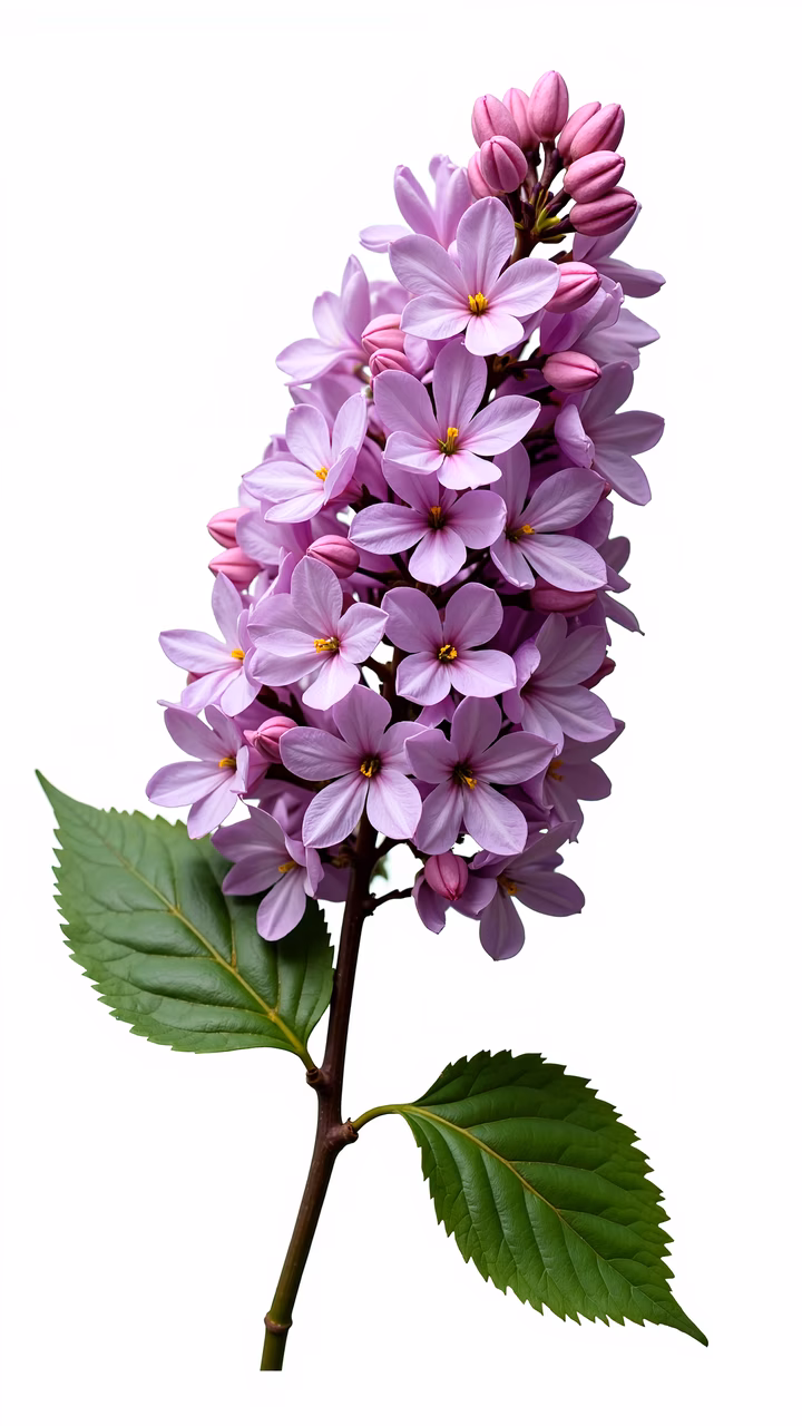 Vibrant lavender blossoms with delicate petals and green leaves create a serene natural atmosphere.