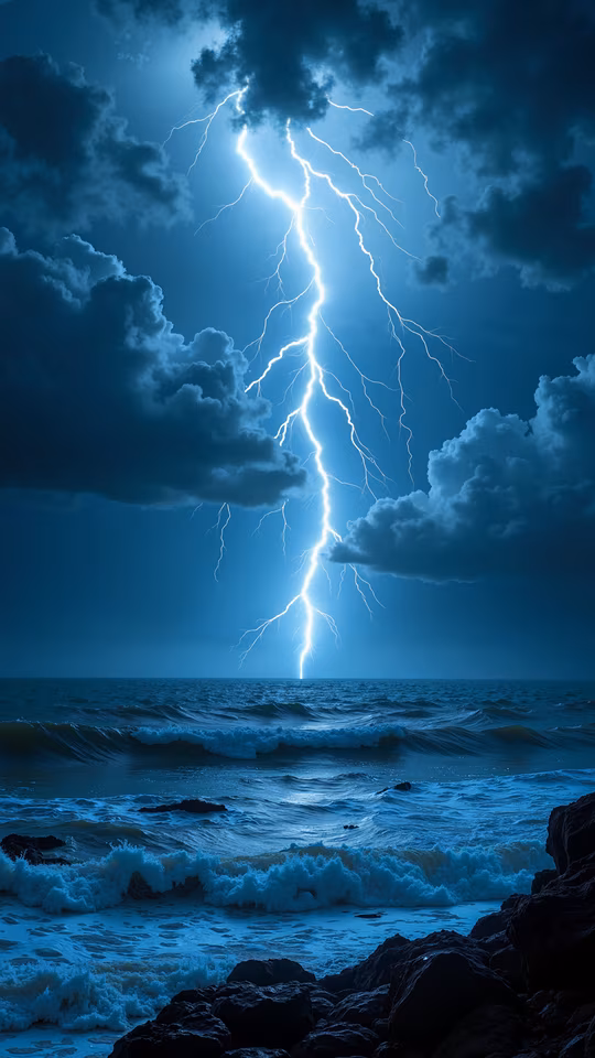 Lightning Over the Ocean