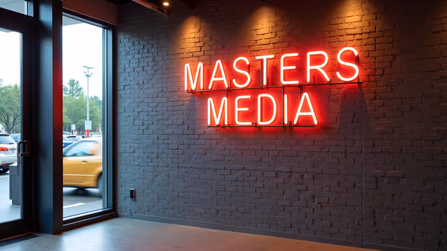 Master's Media Neon Sign