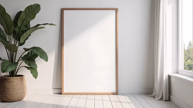 Minimalist Interior with Wooden Frame