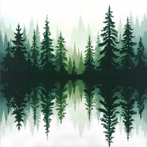 Misty Forest Illustration