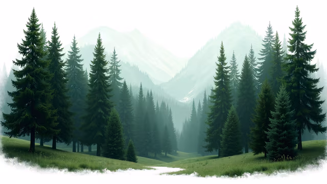 Misty Forest Landscape