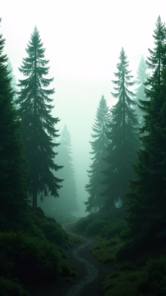 Misty Forest Path