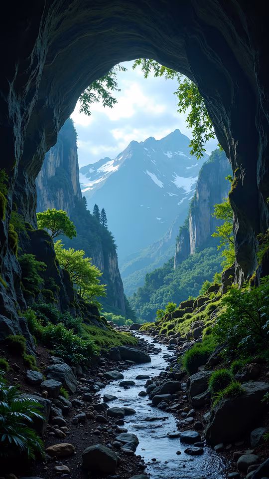 Mountain Cave Landscape