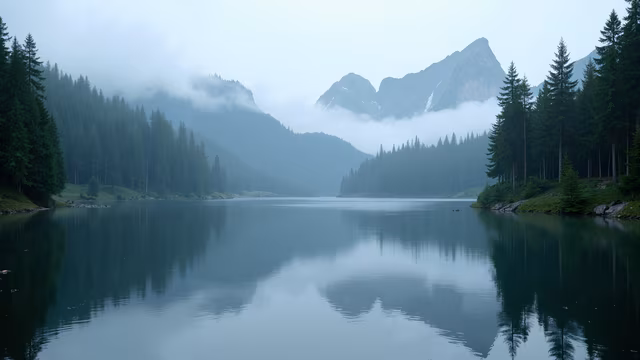 Mountain Lake Reflection