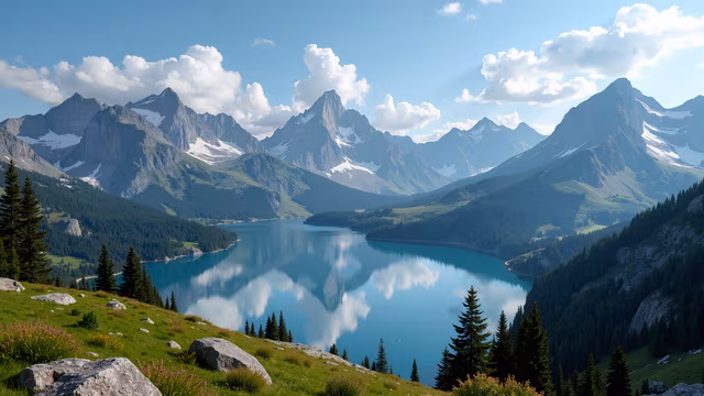 Mountain Lake Reflection