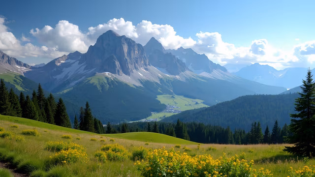 Mountain Landscape Illustration