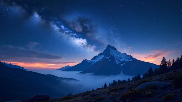 Mountain Night Sky