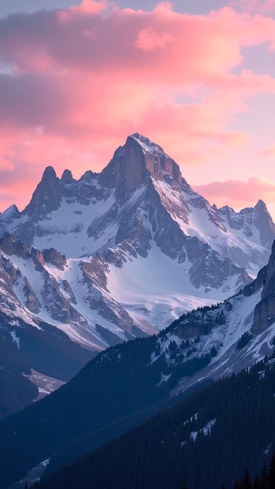 Mountain Peak at Sunset