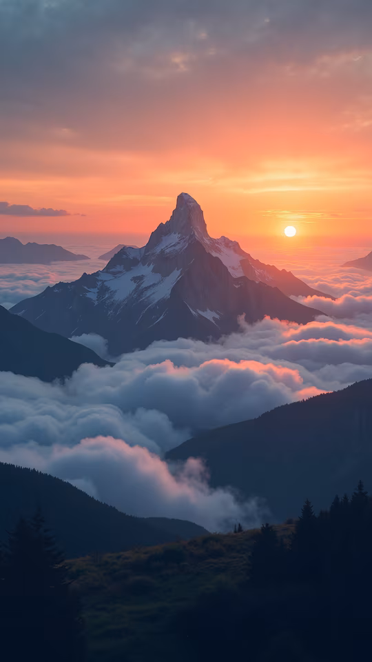 Mountain Peak Sunset