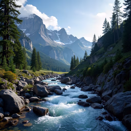 Mountain River Landscape
