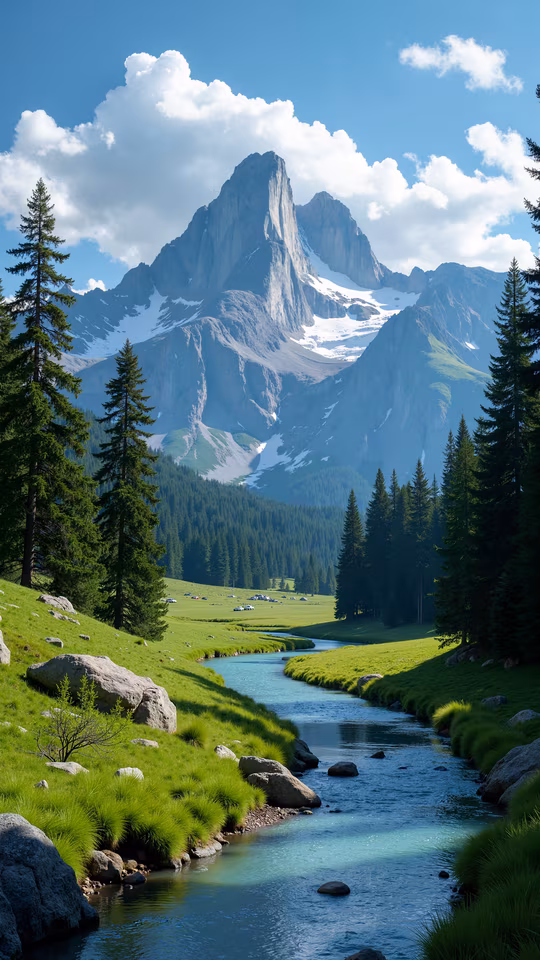 Mountain River Landscape