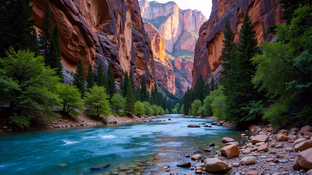 Mountain River Landscape