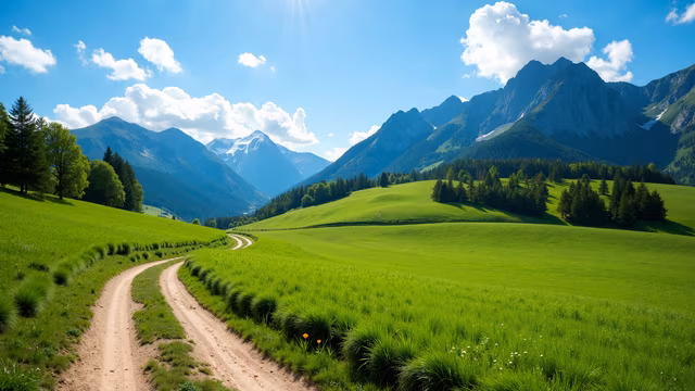 Mountain Road Illustration