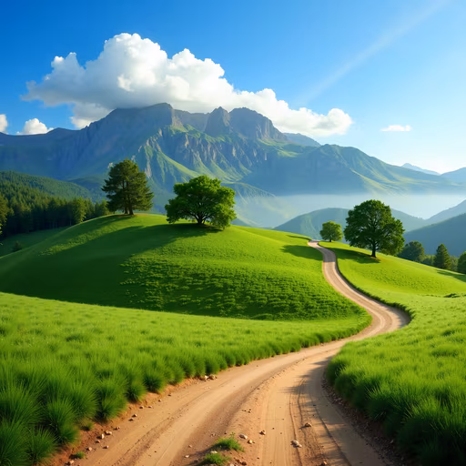 Mountain Road Illustration