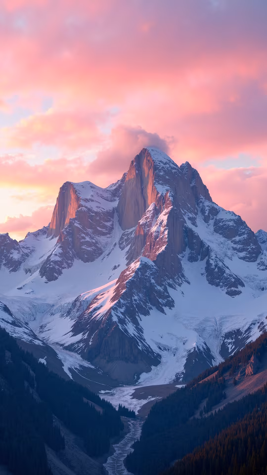 Mountain Sunset Illustration