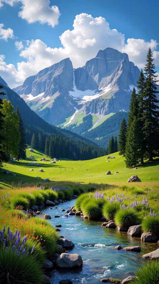 Mountain Valley Illustration