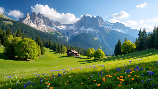 Mountain Valley Illustration