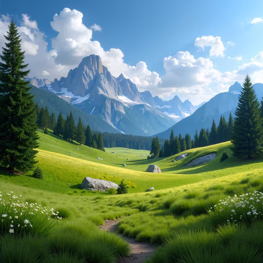 Mountain Valley Illustration