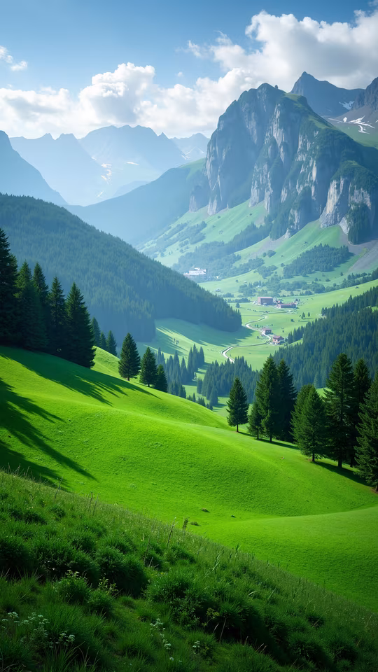 Mountain Valley Illustration