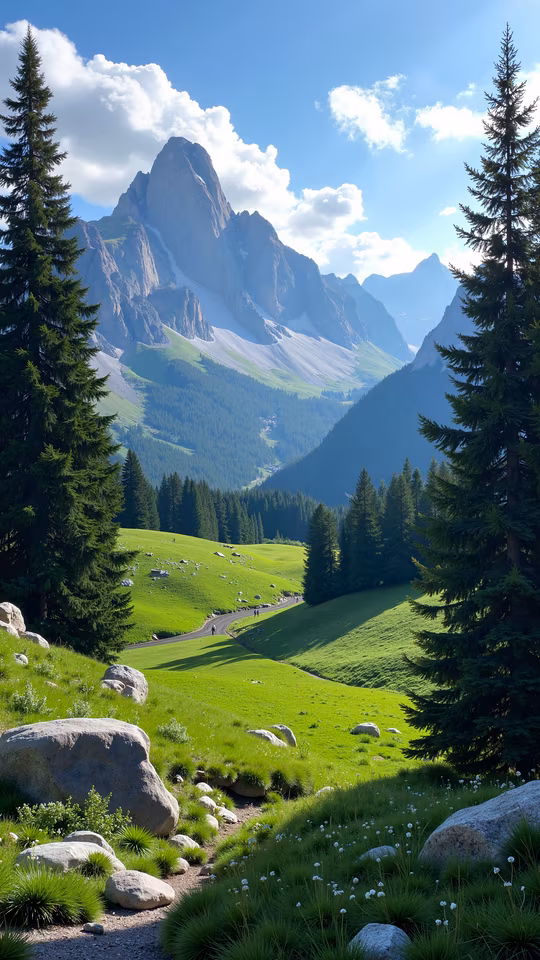 Mountain Valley Landscape