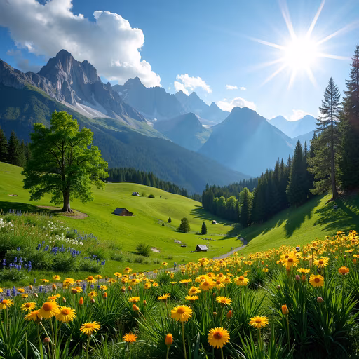 Mountain Valley Landscape